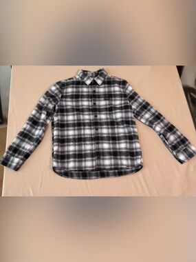 Abercrombie & Fitch Kids Boys Plaid Flannel Button-Down Shirt, Size 13/14